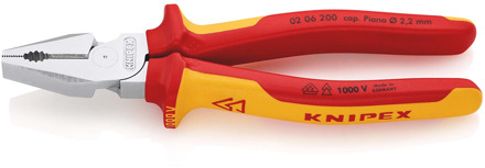 Knipex Kracht-kombitang geïsoleerd | Meer-componentengrepen | VDE-getest | Verchroomd | Lengte 200 mm - 02 06 200 SB