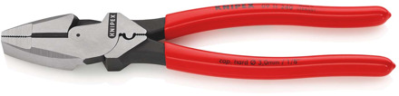 Knipex Kracht-kombitang "Lineman's Pliers" Amerikaans model | Anti-slip kunststof bekleed | Lengte 240 mm | Zelfbedieningskaart/blister - 09 11 240 SB