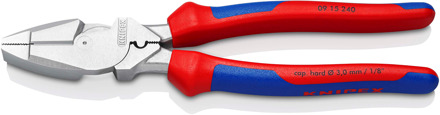 Knipex Kracht-kombitang "Lineman's Pliers" Amerikaans model | Meer-componentengrepen | Verchroomd | Lengte 240 mm - 09 15 240