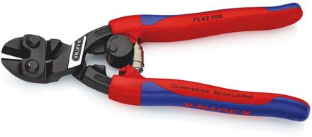 Knipex Kracht-Vlaksnijtang | 200 mm Lengte | Voor Zacht Metaal en Kunststof | Slanke Meer-Componentengrepen - 72 62 200