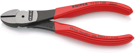 Knipex Kracht-Zijsnijtang | 140 mm Lengte | Kunststof Bekleed | Zwart Geatramenteerd - 74 01 140 SB