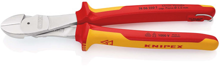Knipex Kracht-Zijsnijtang | 250 mm Lengte | Geïsoleerd | Meercomponenten-Omhullingen | VDE-Goedgekeurd - 74 06 250 T