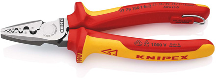Knipex Krimptang voor adereindhulzen geïsoleerd | Meercomponenten-omhullingen | VDE-gekeurd - 97 78 180 T BK