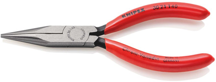 Knipex Langbektang | Kunststof bekleed | Zwart geatramenteerd | Lengte 160 mm | Zelfbedieningskaart/blister - 30 21 140 SB