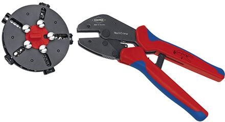 Knipex MULTICRIMP 97 33 02 Krimptang Ongeïsoleerde , open connectoren, Geïsoleerde kabelschoenen, Geïsoleerde stekkerverbinders, Adereindhulzen, Ongeïsoleerde