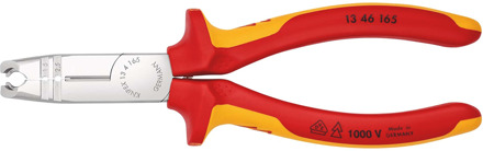 Knipex Ontmantelingstang geïsoleerd | Meer-componentengrepen | VDE-getest | Verchroomd | Lengte 165 mm - 13 46 165 SB