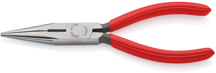 Knipex Platspitse Tang met Zijsnijder (Radiotang) | 160 mm Lengte | Kunststof Bekleed | Zwart Geatramenteerd - 25 01 160 SB
