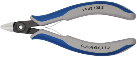 Knipex Precisie Elektronica-Zijsnijtang | 125 mm Lengte | Meer-Componentengrepen | Gebruineerd - 79 42 125 Z