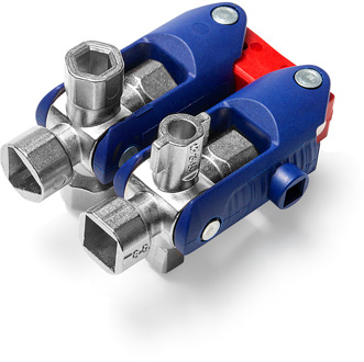 Knipex Schakelkastsleutel | Voor alle standaard afsluitsystemen | Lengte 161 mm - 00 11 06 V04