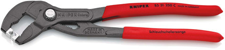 Knipex Slangklemtang Voor Klik-Klemmen | 250 mm Lengte | Anti-Slip | Kunststof Bekleed | Grijs Geatramenteerd - 85 51 250 C SB