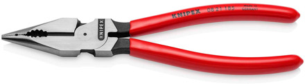 Knipex Spitse kombitang | Kunststof bekleed | Zwart geatramenteerd | Lengte 185 mm - 08 21 185 SB