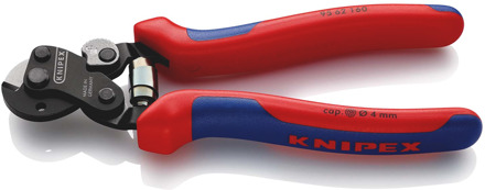 Knipex Staaldraadschaar | Voor zeer stevige draadkabels | Meer-componentengrepen | Gebruineerd | Lengte 160 mm - 95 62 160 SB