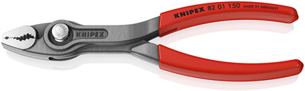 Knipex TwinGrip voor- en zijsnijtang | Antislip kunststof bekleed | Grijs geatramenteerd | Lengte 150 mm - 82 01 150