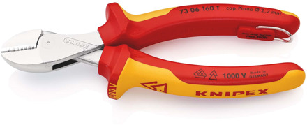 Knipex X-Cut® Compacte Zijsnijtang | 160 mm Lengte | Geïsoleerd | Meercomponenten-Omhullingen | VDE-Goedgekeurd - 73 06 160 T