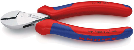 Knipex X-Cut® Compacte Zijsnijtang | 160 mm Lengte | Grote Krachtoverbrenging | Meer-Componentengrepen - 73 05 160 SB
