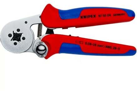 Knipex Zelfinstellende krimptang voor adereindhulzen | Met zij-invoering - 975504