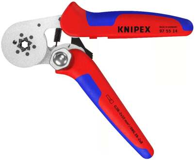 Knipex Zelfinstellende krimptang voor adereindhulzen | Met zij-invoering - 975514