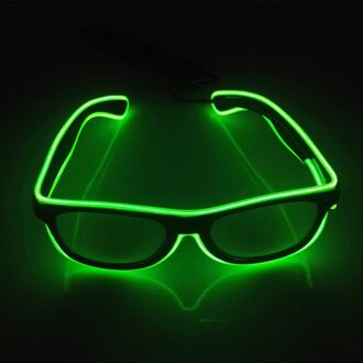 Knipperende Bril El Wire Led Bril Gloeiende Partij Rijden Benodigdheden Verlichting Novelty Helder Licht Festival Glow Zonnebril licht groen