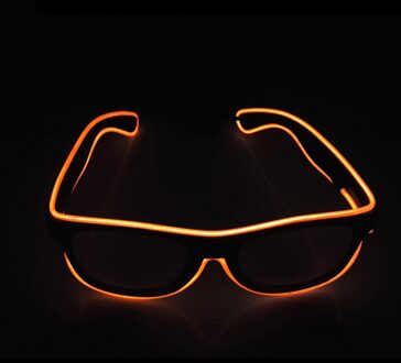 Knipperende Bril El Wire Led Bril Gloeiende Partij Rijden Benodigdheden Verlichting Novelty Helder Licht Festival Glow Zonnebril oranje