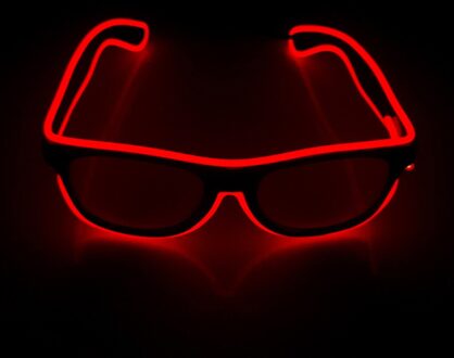 Knipperende Bril El Wire Led Bril Gloeiende Partij Rijden Benodigdheden Verlichting Novelty Helder Licht Festival Glow Zonnebril rood