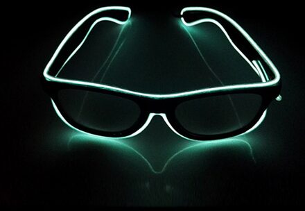 Knipperende Bril El Wire Led Bril Gloeiende Partij Rijden Benodigdheden Verlichting Novelty Helder Licht Festival Glow Zonnebril wit