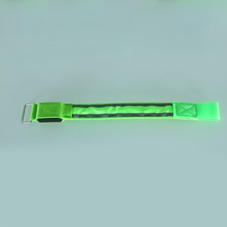 Knipperende Led Licht Arm Armband Strap Veiligheid Riem Voor Night Running Fietsen groen