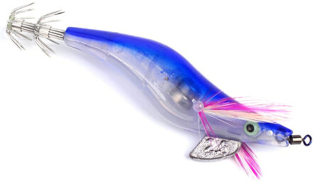 Knipperende Led Vissen Lokken Flash Licht 10Cm Minnow Lichtgevende Inktvis Jig Garnalen Aas Night Vissen Lokken Willekeurige Kleur Levering 1Pc