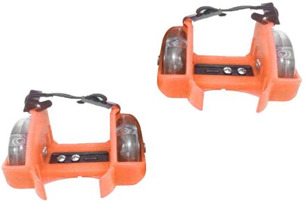 Knipperende Roller Katrol Wielen Hak Verstelbare Gewoon Rolschaatsen Kids Schoenen oranje
