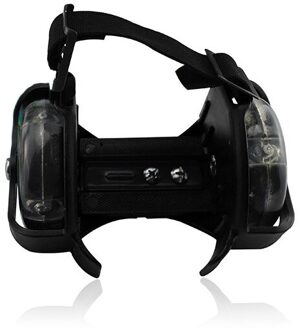 Knipperende Rolschaatsen Schoenen Kleine Wervelwind Katrol Flash Wiel Hak Rolschaatsen Verstelbare Sport Rollerskate Schoenen Voor Kids zwart