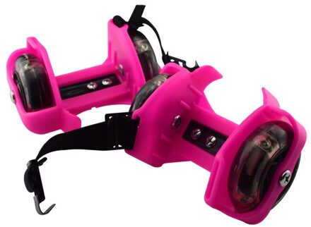 Knipperende Wiel Flash Rolschaatsen Kleine Cycloon Katrol Flash Wielen Hak Schaatsen Sport Rolschaatsen Duurzaam Kinderen Volwassenen Roze