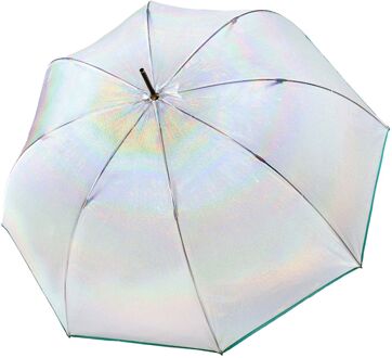 Knirps C.760 Stick Transparent stardust agave paraplu Transparant