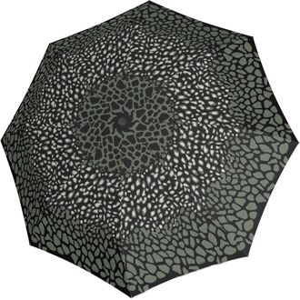 Knirps T.200 Medium Duomatic Umbrella animal olive paraplu Groen