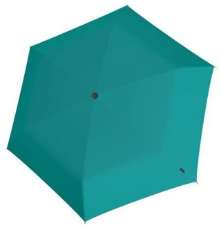 Knirps U.200 Ultra Light Duomatic Paraplu UV Protection turquoise with black coating Groen
