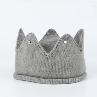 Knit Kroon Baby Hoofdband Baby Baby Tulband Hoofdbanden Voor Meisjes Kids Peuter Prinses Haarband Haarband Baby Haar Accessoires style1 grijs