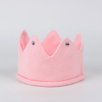 Knit Kroon Baby Hoofdband Baby Baby Tulband Hoofdbanden Voor Meisjes Kids Peuter Prinses Haarband Haarband Baby Haar Accessoires style1 roze