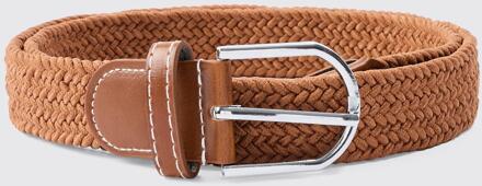 Knitted Belt In Brown, Brown - L