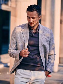 Knitted Colbert Unlined Beige - 46,48,50,52,54,56