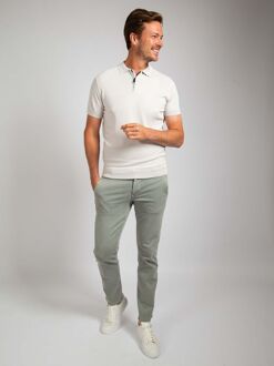 Knitted Half Zip Polo Beige - XXL