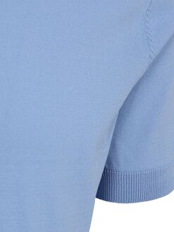 Knitted Half Zip Polo Dan Lichtblauw - L,M,S,XL,XXL