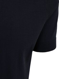 Knitted Half Zip Polo Dan Navy Donkerblauw - L,M,S,XL,XXL
