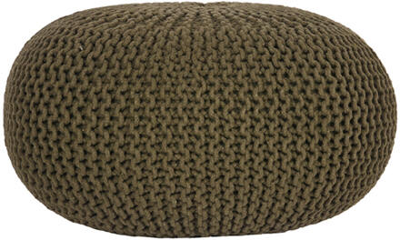 Knitted Poef L Groen