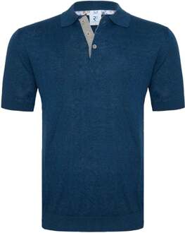 Knitted Polo Navy Donkerblauw - 3XL,L,M,S,XL