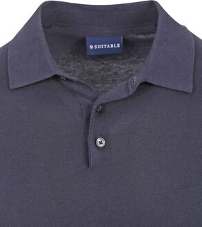 Knitted Polo Navy Donkerblauw - 3XL,L,M,XL