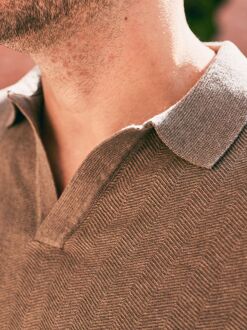 Knitted Polo Riva Harring Taupe - M,S,XL,XXL