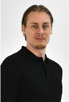 Knitted poloshirt - Zwart - M