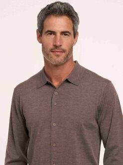Knitted Pull Shirt Merino Taupe Bruin - 3XL,L,XL,XXL