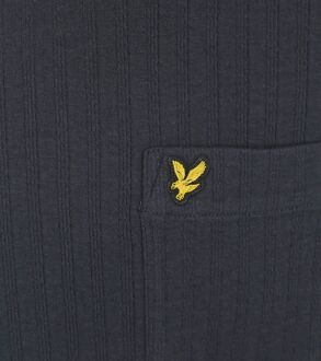 Knitted T-shirt Navy Donkerblauw - L,M