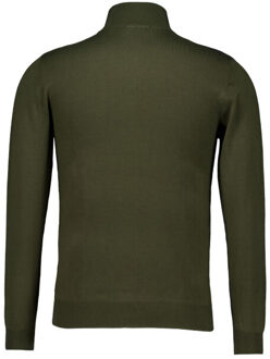 Knitwear half-zip sweater truien m606 Groen