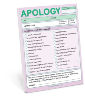 Knock Knock Apology Nifty Note (Pastel Version) - Knock Knock