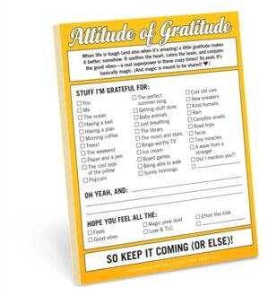 Knock Knock Attitude Of Gratitude Nifty Note Pad